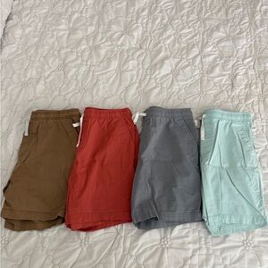 Good Fellow & Co Mens Waist Shorts Bundle in Brown, Red, Gray, and Mint
